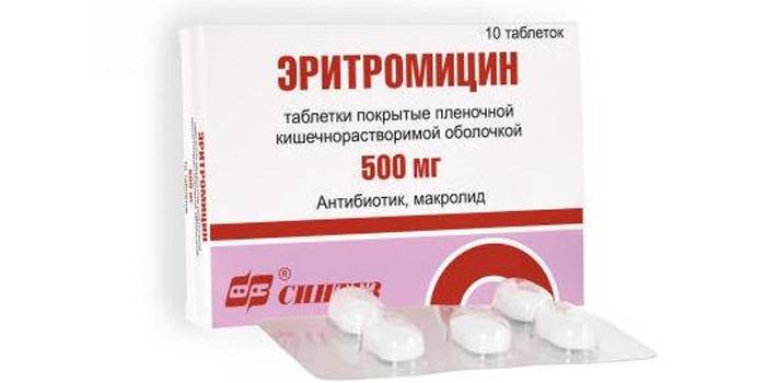 Таблетки Эритромицин