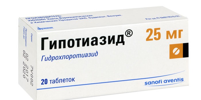 Таблетки Гипотиазид в упаковке