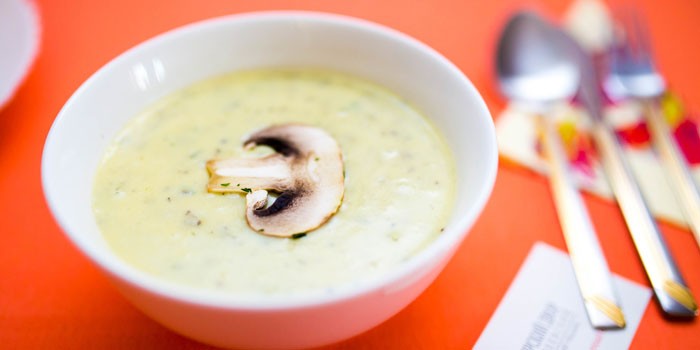 Фасолевый суп-пюре с грибами
