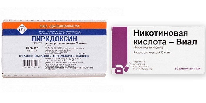 Пиридоксин и Никотиновая кислота в ампулах