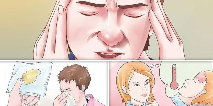 Головная боль, температура и выделения из носа