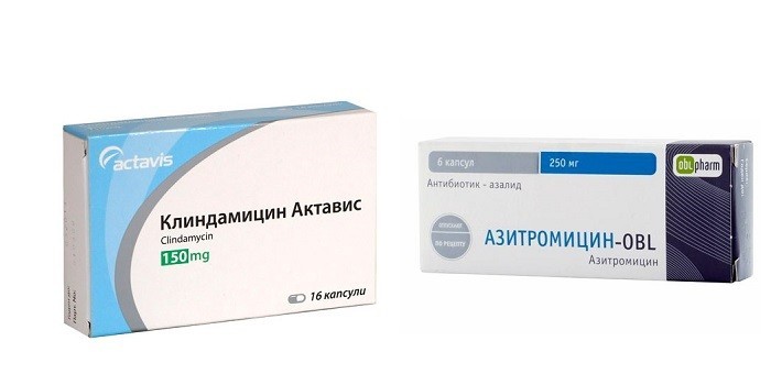 Антибиотики Клиндамицин и Азитромицин
