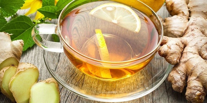 Зеленый чай с имбирем и лимоном