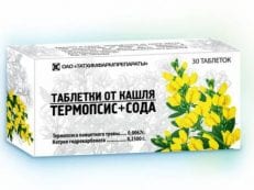 Таблетки от кашля с термопсисом — дозировка, противопоказания, побочные эффекты и аналоги